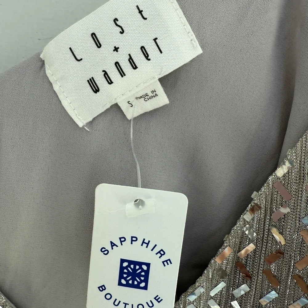 Lost & Wander Metallic Ruffle Dress - Picture 3 of 6